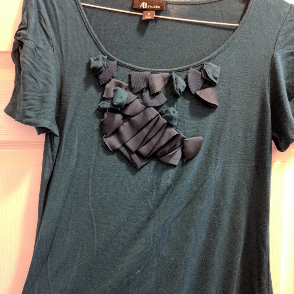 Teal short sleeve top